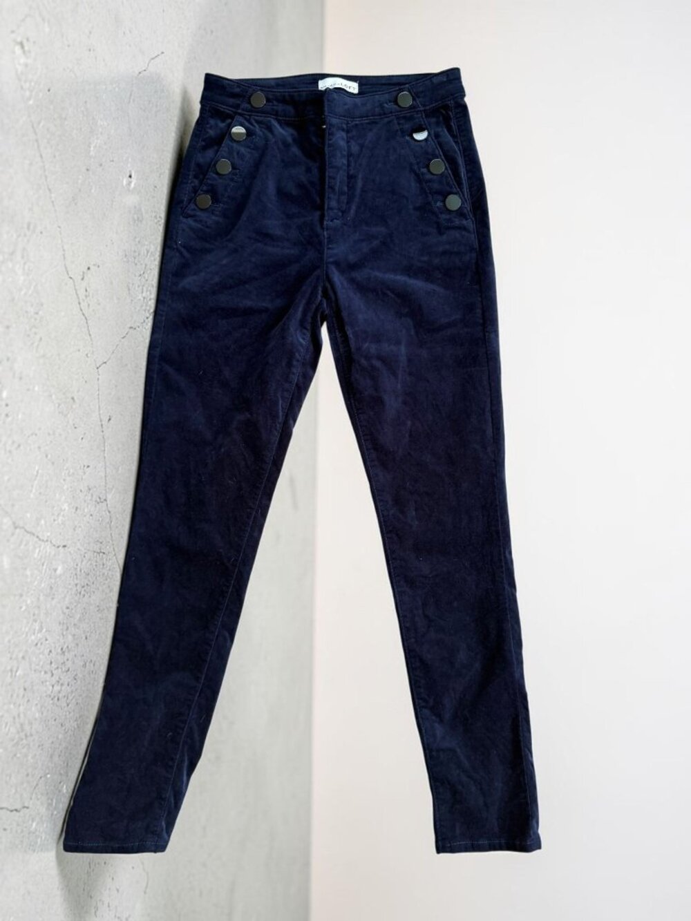 ANN TAYLOR Navy Blue Velvet Military Pants Size 4